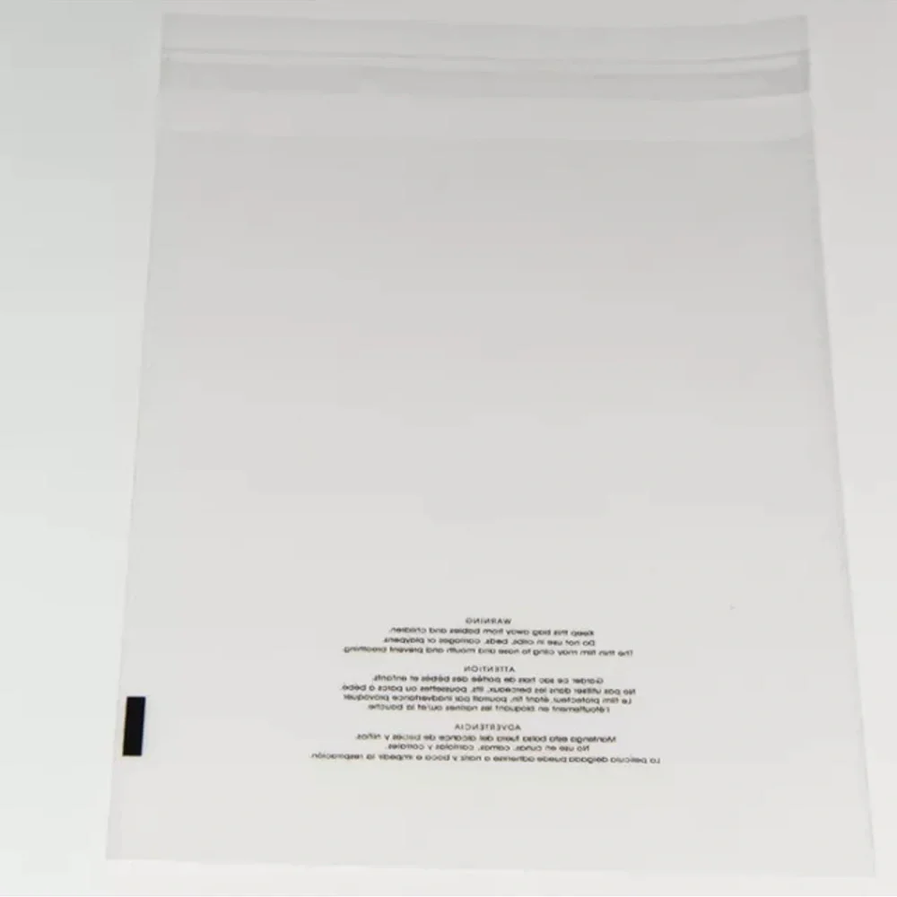 50 Poly‎ Bags 11x14 clear with suffocation warning